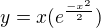 $y=x(e^{\frac{-x^2}{2}})$