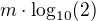 $m\cdot\log_{10}(2)$