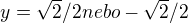 $y=\sqrt{2}/2 nebo -\sqrt{2}/2$