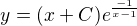 $y = (x + C)e^{\frac{-1}{x-1}}$