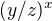 $(y/z)^x $