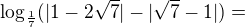 $\log_{\frac{1}{7}}(|1-2\sqrt{7}|-|\sqrt{7}-1|)=$