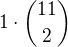 kopírovat do textarea $1 \cdot {11 \choose 2}$
