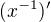 $(x^{-1})'$