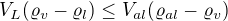 $V_L(\varrho_v-\varrho_l)\leq V_{al}(\varrho_{al}-\varrho_v)$