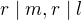 $r\mid m, r \mid l$
