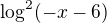 $\log^2(-x-6)$