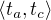 $\langle t_a,t_c \rangle$