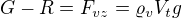 $G-R=F_{vz}=\varrho_vV_tg$