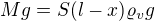 $Mg=S(l-x)\varrho _vg$