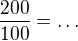 kopírovat do textarea $\frac{200}{100}=\dots$