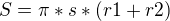 kopírovat do textarea $S=\pi *s*(r1+r2)$