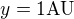 $y = 1 \mathrm{AU}$
