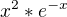 $x^{2}*e^{-x}$