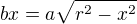 $bx=a\sqrt{r^2-x^2}$