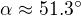 kopírovat do textarea $\alpha \approx 51.3^{\circ}$