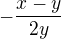 $-\frac{x-y}{2y}$