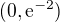 $(0, \mathrm{e}^{-2})$