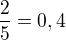 kopírovat do textarea $\frac{2}{5} = 0,4$