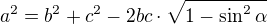 kopírovat do textarea $a^2=b^2+c^2-2bc\cdot \sqrt{1-\sin^2\alpha}$