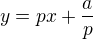 $y=px+\frac{a}{p}$