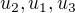 $u_{2}, u_{1}, u_{3}$