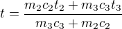 kopírovat do textarea $t=\frac{m_2c_2t_2+m_3c_3t_3}{m_3c_3+m_2c_2}$