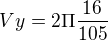 $Vy=2\Pi \frac{16}{105}$