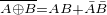 $_{\overline{A\oplus B}=AB+\bar{A}\bar{B}}$
