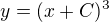 $y=(x+C)^{3}$