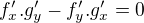 kopírovat do textarea $f'_{x}.g'_{y}-f'_{y}.g'_{x}=0$