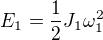 $E_1=\frac12J_1\omega _1^2$