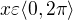 $x\varepsilon \langle0,2\pi \rangle$