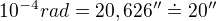 kopírovat do textarea $10^{-4} rad = 20,626'' \doteq 20''$