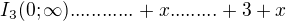 $ I_3 (0;\infty)............+x.........+3+x$