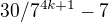 $30/ 7^{4k+1}-7$