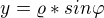 $y=\varrho *sin\varphi $