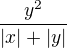 $\frac{y^2}{|x|+|y|}$