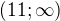 $(11;\infty )$