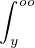 $\int_{y}^{oo}$