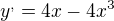 $y^{,}=4x-4x^{3}$