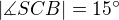 $|\measuredangle SCB| = 15�$