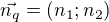 $\vec{n_q}=(n_1;n_2 )$