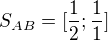 $S_{AB}=[\frac{1}{2};\frac{1}{1}]$