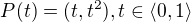 $P(t)=(t,t^2),t \in \langle 0,1 \rangle$