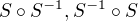 $S \circ S^{-1},S^{-1} \circ S$