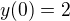 $y(0)=2$
