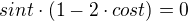 kopírovat do textarea $sin t\cdot (1-2\cdot cos t)=0$