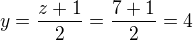 kopírovat do textarea $y=\frac{z+1}{2}=\frac{7+1}{2}=4$