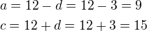 kopírovat do textarea $a=12-d=12-3=9\nlc=12+d=12+3=15$